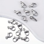 20PCS Stainless Steel Lobster Clasps Used For Bracelets Necklaces Chain Connectors Diy Jewelry Making