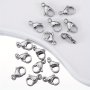 20PCS Stainless Steel Lobster Clasps Used For Bracelets Necklaces Chain Connectors Diy Jewelry Making