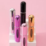 5PCS MINI Travel Perfume Refillable Atomizer Portable Perfume Spray Bottle Travel Perfume Scent Pump Case Fragrance Empty Contai
