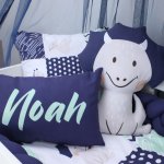 Shaped Pillow Dino Patchwork