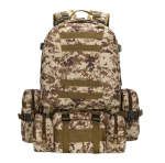 Tactical Backpack With 3 Molle Bags 55L - Brown