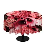 Shades Of Peach Round Tablecloth