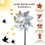 Colorful Windmill Bird Repeller For Garden - No Power Needed Perfect For Outdoor Decor & Holiday Celebrations