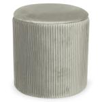 Grey Pleated Ottoman 40X37CM