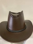 Cowboy Kids Hat Leather Swede Brown