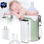 Kidenei Portable Bottle Warmer USB Rechargeable Baby Bottle Warmer With 21-LEVEL Temperature Regulation Baby Warmer Bottle With