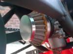 44MM Cone Air Filter + Clamp For 13MM Standard Carb - Silver