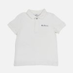 Ben Sherman Boys Romford Short Sleeves Golfer In Ivory - Ivory 8