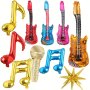 10PCS Instrument Foil Balloon Set Inflatable Note Guitar Microphone Balloon Suitable For Birthday Party Concerts Singing Competitions Scene Decoration