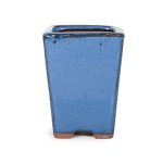 Assorted Glazed Cascade Pots 6 X 6 X 9CM - Blue Square 8 X 8 X 10CM