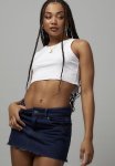 Denim Micro MINI Skirt - Dark Blue Rinse Wash