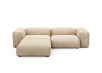 Three Module Chaise Sofa - Canvas - Beige - 272CM X 220CM