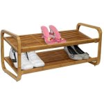 Oceanstar 2-TIER Bamboo Shoe Rack Natural