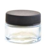 30ML Clear Glass Jar With Black Lid 48 400