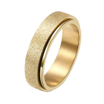 Goldair Gold Glitter Spinner Ring - 10 Us