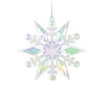 Snowflake Hanging Acrylic 11.5X1.2X11.5CM Iridescent -