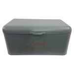 Green Metal Bread Bin 335MM Gold Print