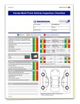 Multi-point Inspection Form Compatible With Honda 2-PART Carbonless Vehicle Checklist Manufacturer-specific Snap-out Inspection