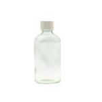 100ML Clear Glass Generic Bottle With Screw Cap - White 28 410