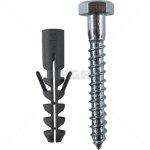 Coach Screw 10 X 75 X 12MM W plug 25