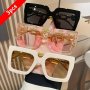 3PCS Square Frame Fashion Glasses For Women Men Sun Shades For Driving Beach Travel And Outdoors