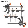2/5pcs AIRAJ 10.16 Cm Woodworking Clips F Clamp Clip Hard Grip Quick Ratchet Release DIY Carpentry Hand Vise Tools