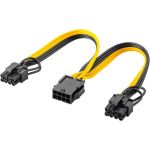 8-PIN Female To Dual 6+2 Male For Pcie Power Supply Cable