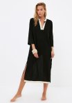 Stripe Detailed Beach Dress - Black