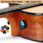 12PCS Guitar Picks & Guitar Pick Holder Easy To Paste On The Guitar Suitable For Acoustic Guitar Electric Guitar Bass Ukulele Gu