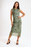 Lucia Ladies Sleeveless Mesh Evening – Office Dress