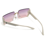 Lady's Luxury Oversized Square Sunglasses-gradient Uv Protection