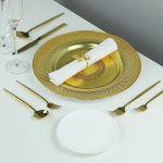 13 Inch Gold Glass Charger Plate