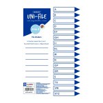 Marlin File Dividers Indexes 160GSM Pastel Board: A To Z 16 Position - Pack Of 10