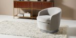 Regal Swivel Sofa Chair Silver Frame