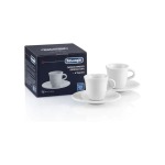 De'Longhi Porcelain Espresso Cups And Saucers - DLSC308
