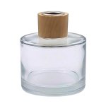 220ML Clear Glass Diffuser Bottle & Wood Screw Cap 28MM