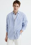 Relaxed Fit Linen-blend Shirt - Light Blue & White Striped