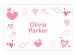 Ice Cream Tub School Label : Hearts Theme
