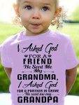 He Sent Me My Grandpa... Print Girls' Casual & Comfy Crew Neck Short Sleeve T-Shirt For Spring & Summer Girls' Clothes For Outdo