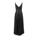 Black Satin Maxi Dress