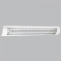 Bright Star Lighting - 4 Foot White LED Flush Mount Fluorescent Light Fitting With Silver Grid