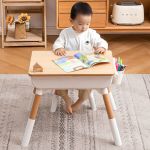 Wooden Kids Study Desk And Chair Set