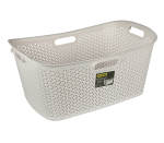 Addis High Design Laundry Basket 50L - Stone