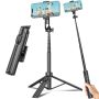 Selfie Stick Travel Tripod For Cell Phone With Remote Control And Phone Holder Extendable Selfie Stick For Iphone Iphone Tripod For Video Recording