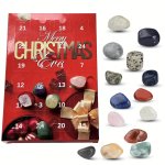 Christmas Gemstone Advent Calendar 24 Natural Crystal Gemstones Stone Gemstones To Open Each Day For Learning Collection Gemston