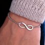 1pc Infinity Symbol Thin Chain Bracelet Elegant Hand Chain Jewelry Luck 8 Number