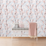 Blossoms Wallpaper - 1.2M Wide X 3M High Non-adhesive Requires Wallpaper Glue
