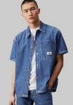 Calvin Klein Camp Denim Short Sleeve Shirt - Denim Medium