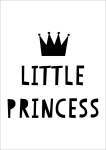 Monochrome Little Princess - Acrylic Wall Print - 600MM X 600MM