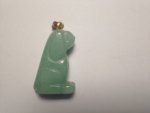 Aventurine Dog Pendant Green F139